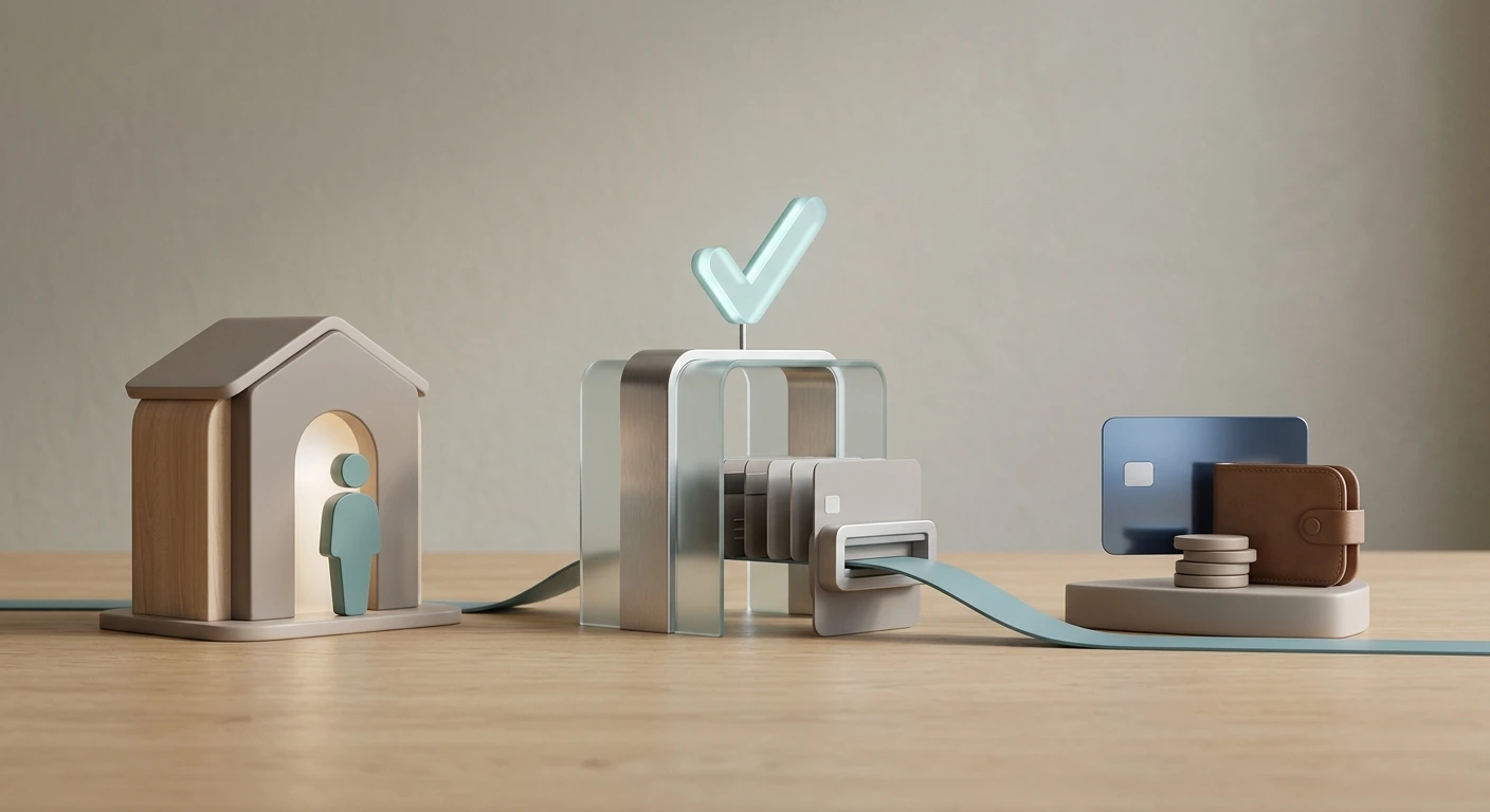 Illustration af NetBet-udbetaling med konto, verificering og betalingsmetode